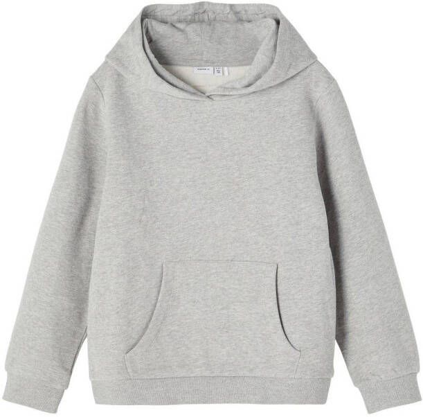 Name it KIDS gemêleerde hoodie NKFLENA grijs melange Sweater Melée 122 128