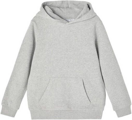 Name it KIDS gemêleerde hoodie NKMLENO grijs melange Sweater Melée 122 128