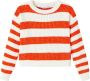 Name it KIDS gestreepte sweater NKFNIJANNA rood ecru Meisjes Polyester Ronde hals 122 128 - Thumbnail 1