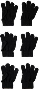 NAME IT KIDS handschoenen set van 3 zwart