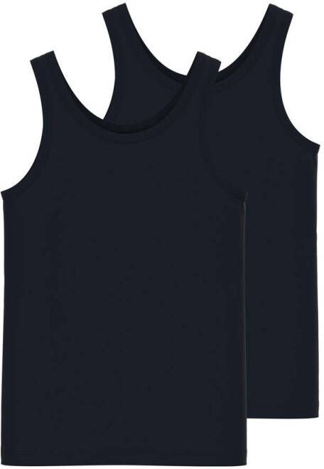 Name it KIDS hemd NKFUU set van 2 zwart Meisjes Stretchkatoen Ronde hals 122 128