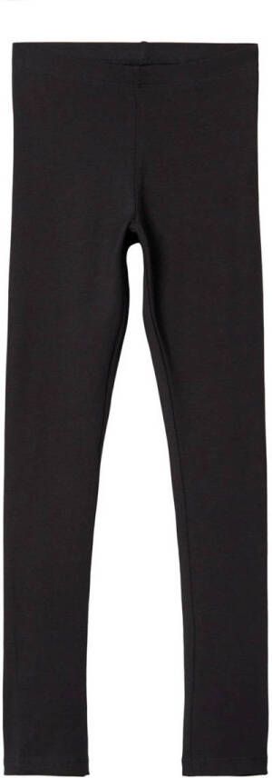 Name it KIDS legging NKFVIVIAN met katoen zwart Meisjes Stretchkatoen Effen 122
