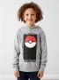 Name it KIDS Pokemon hoodie NKMJALTE met printopdruk grijs melange Sweater 134 140 - Thumbnail 1