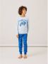Name it KIDS pyjama NKMNIGHTSET met printopdruk blauw lichtblauw Jongens Stretchkatoen Ronde hals 110 116 - Thumbnail 1