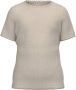 Name it KIDS ribgebreid T-shirt NKFKAB met kant grijs Meisjes Stretchkatoen (duurzaam) Ronde hals 134 140 - Thumbnail 1