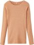 Name it KIDS ribgebreide longsleeve NKFKAB met biologisch katoen camel Bruin Meisjes Katoen (biologisch) Ronde hals 146 152 - Thumbnail 1
