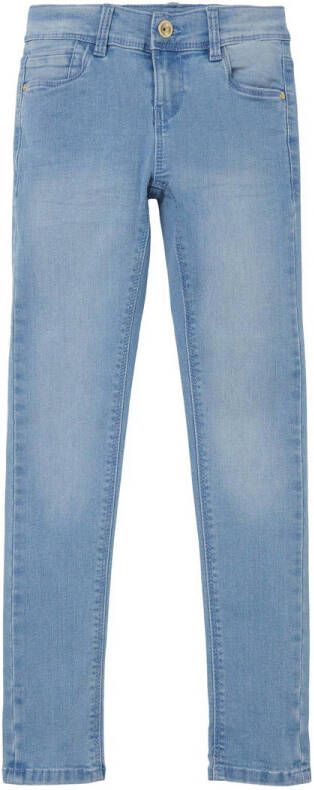 Name it KIDS skinny jeans NKFPOLLY light denim Blauw Meisjes Stretchdenim 116