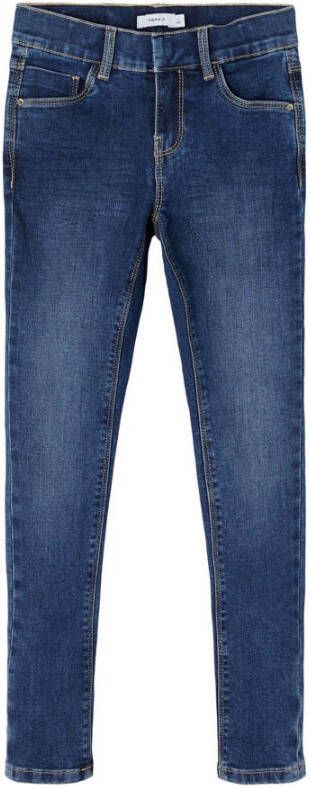 NAME IT KIDS skinny jeans NKFPOLLY met biologisch katoen dark denim
