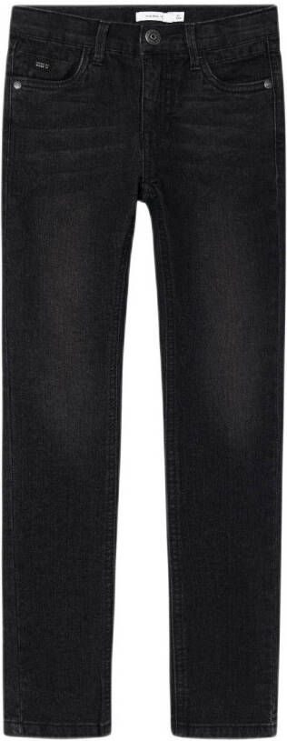 Name it KIDS skinny jeans NKMPETE black denim Zwart Jongens Stretchdenim 164