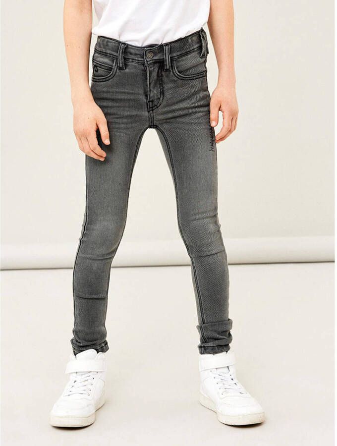 Name it KIDS skinny jeans NKMPETE medium grey denim Grijs Jongens Stretchdenim 134