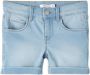 Name it KIDS slim fit denim short NKFSALLI light blue denim Blauw Meisjes Stretchdenim 104 - Thumbnail 1