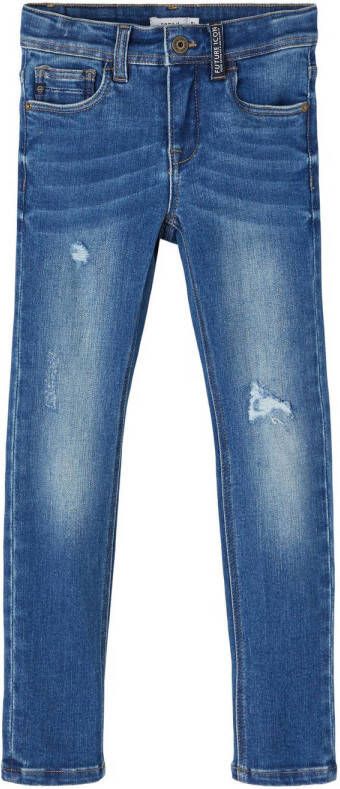 Name it KIDS slim fit jeans NKMCONEX dark denim Blauw Jongens Stretchdenim 116