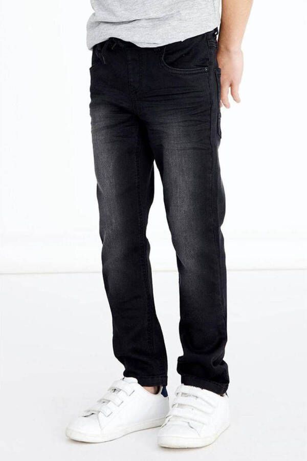 Name it KIDS slim fit jeans NKMROBIN zwart Jongens Stretchdenim (duurzaam) 116
