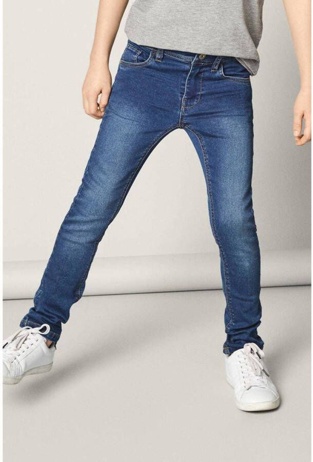 NAME IT KIDS slim fit jeans NKMTHEO dark blue denim online kopen