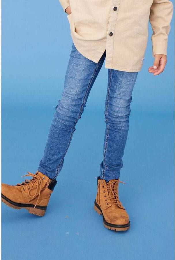 Name it KIDS slim fit jeans NKMTHEO medium blue denim Blauw Jongens Stretchdenim 104