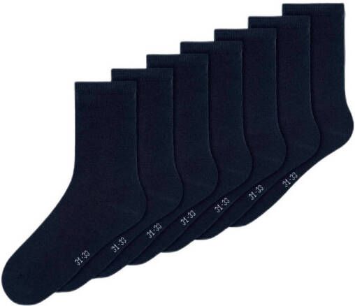 Name it KIDS sokken NKNSOCK set van 7 donkerblauw Stretchkatoen 31-33