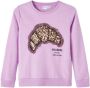 Name it KIDS sweater NKFLAMARIA met printopdruk en pailletten roze Printopdruk 122 128 - Thumbnail 1