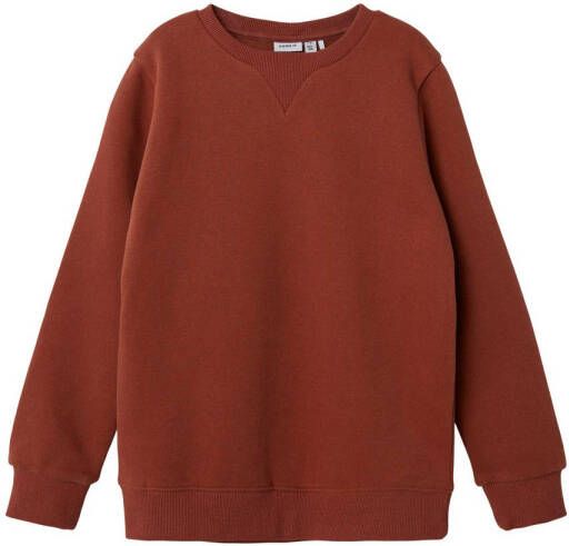 Name it KIDS sweater NKMLENO roodbruin 158 164