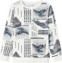 Name it KIDS sweater NKMLOLUMBO met all over print wit donkerblauw All over print 122 128 - Thumbnail 1