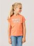 Name it KIDS T-shirt NKFFAMMA met tekst oranje Meisjes Katoen Ronde hals 122 128 - Thumbnail 1