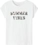 Name it KIDS T-shirt NKFFAMMA met tekst wit Meisjes Katoen Ronde hals Tekst 122 128 - Thumbnail 1