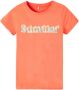 Name it KIDS T-shirt NKFFEMELINA met printopdruk koraal Oranje Meisjes Katoen Ronde hals 122 128 - Thumbnail 1