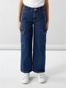 NAME IT KIDS wide leg jeans NKFROSE dark blue denim