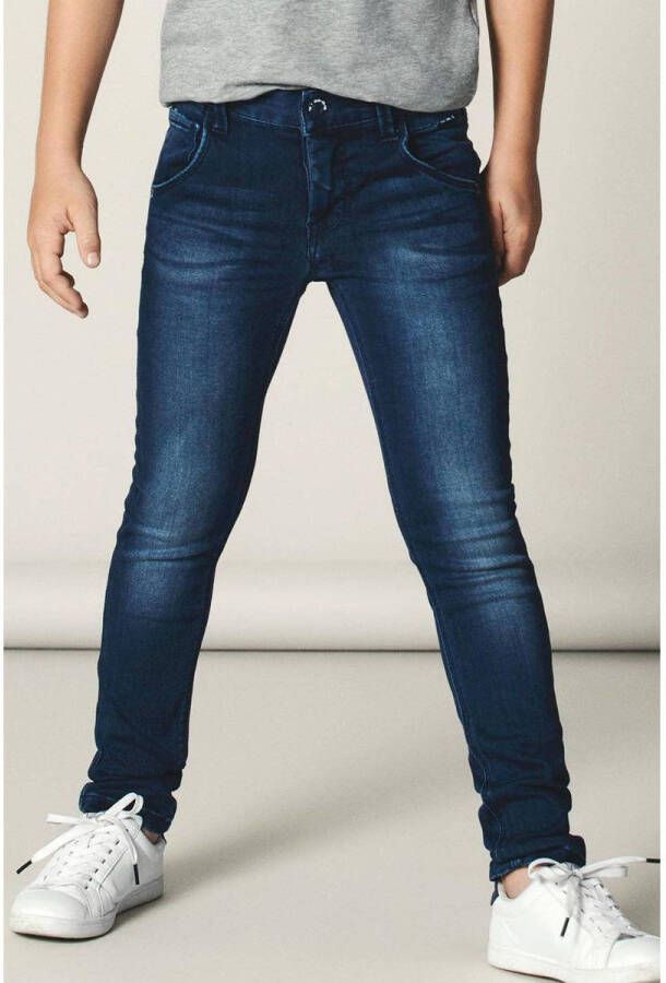 Name it KIDS x-slim fit jeans NITCLASSIC dark denim Blauw 122