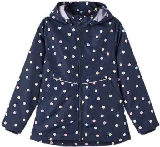 Name It Allweatherjack NKFMAXI JACKET PASTEL DOT met reflecterende details