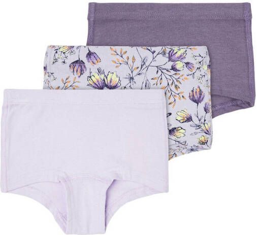 NAME IT MINI hipster NMFTIGHTS set van 3 lila paars