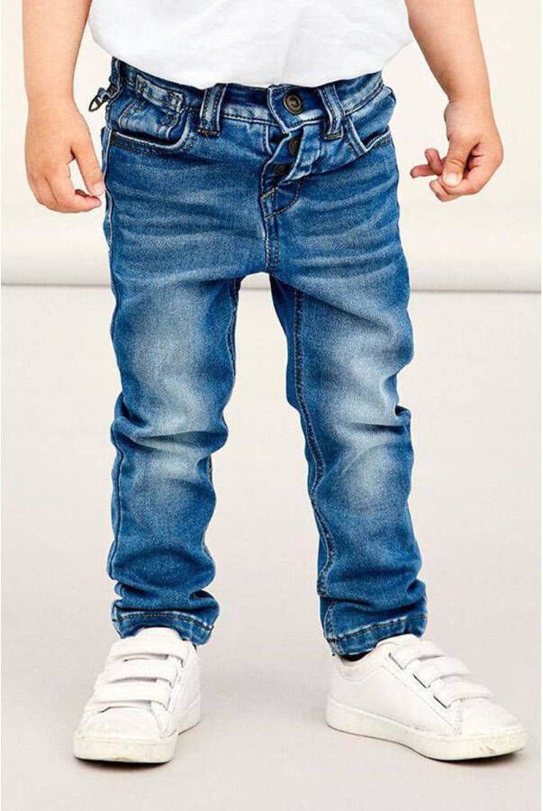Name it MINI slim fit jeans NMMTHEO stonewashed Blauw Jongens Viscose 80