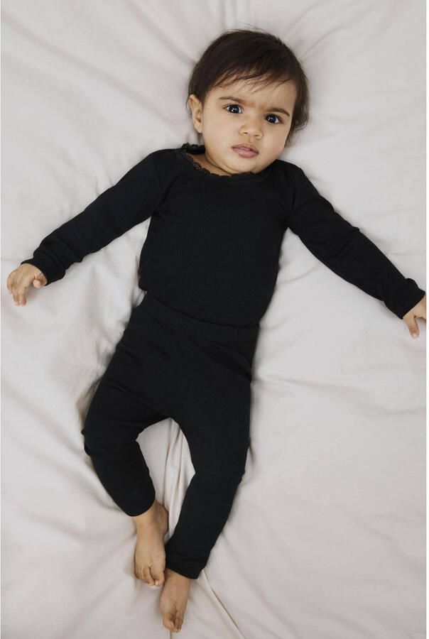 Name it BABY broek NBNKAB zwart Legging Katoen Effen 104