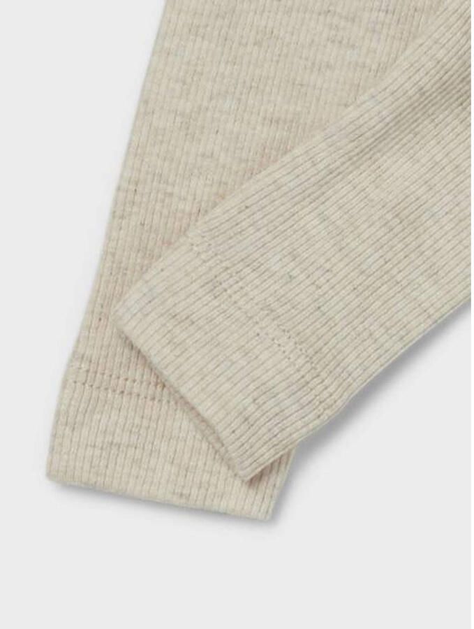 Name it BABY gemêleerde skinny broek NBNKAB ecru melange Legging Katoen 104 - Foto 3