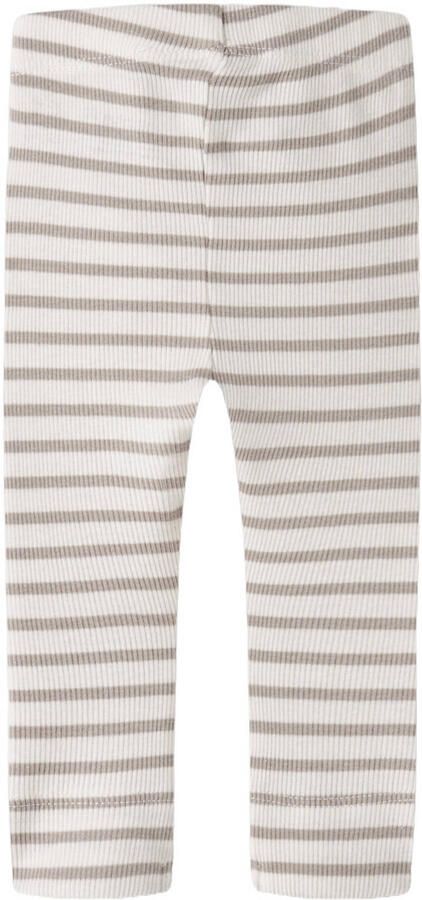 Name it BABY gestreepte romper NBNBANI beige ecru Jongens Katoen Ronde hals 50 - Foto 5