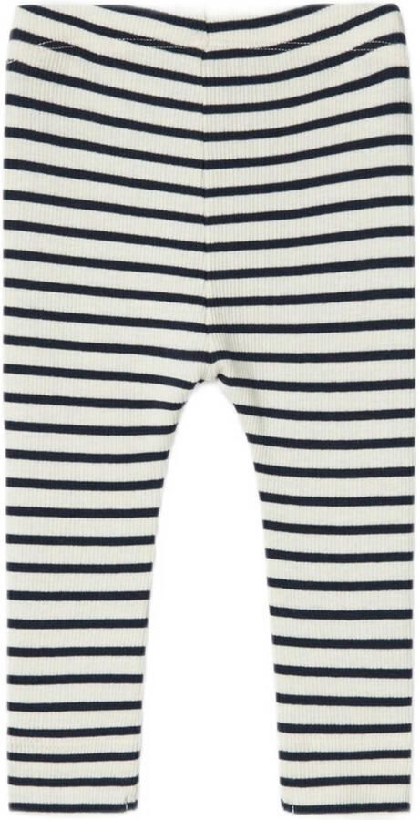 Name it BABY gestreepte broek NBNBANI donkerblauw ecru Jongens Katoen Streep 104