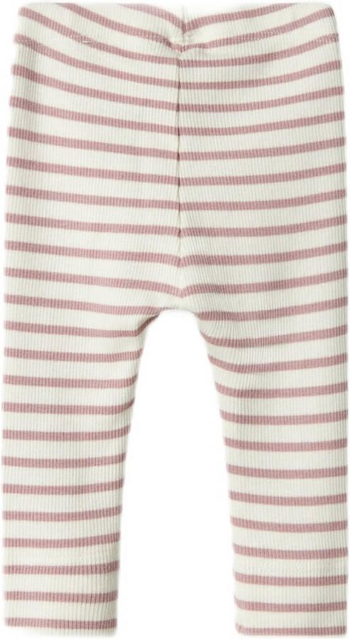 Name it BABY gestreepte broek NBNBANI roze ecru Jongens Katoen Streep 104
