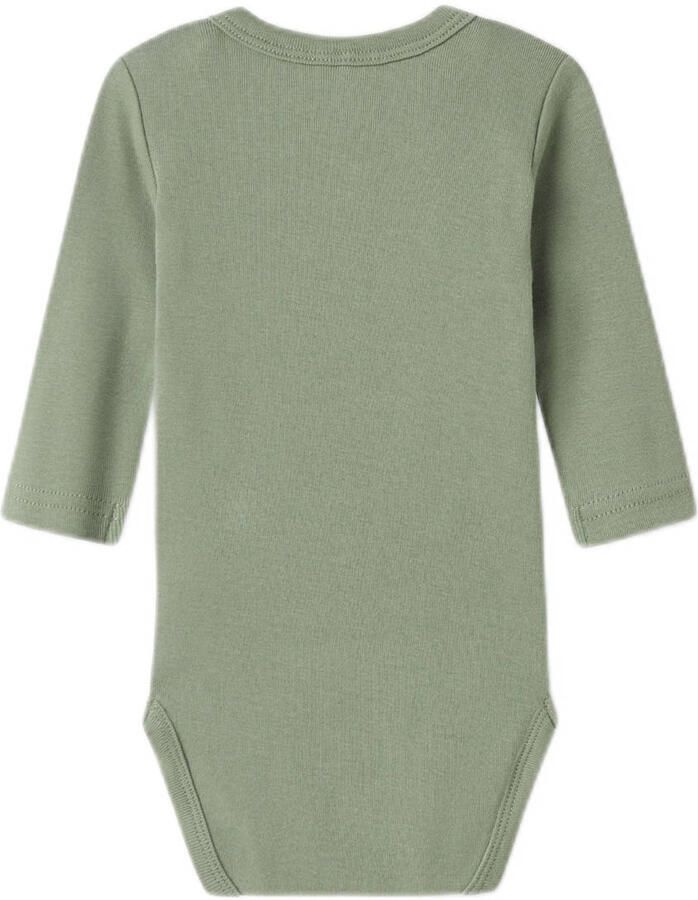 Name It Slaaponesie NBMBODY 3P LS SEA FOAM ELEPHANT NOOS (set 3-delig)