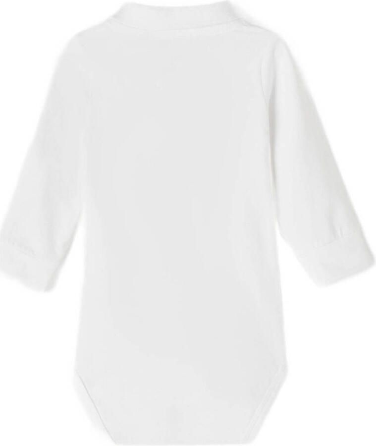 Name it BABY romper NBMHOLGER wit Jongens Katoen Polokraag Effen 56 - Foto 2