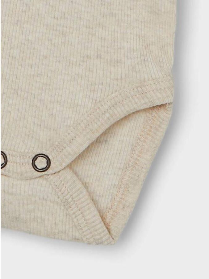 Name it BABY romper NBMKAB ecru melange Jongens Katoen Ronde hals Melée 56 - Foto 2