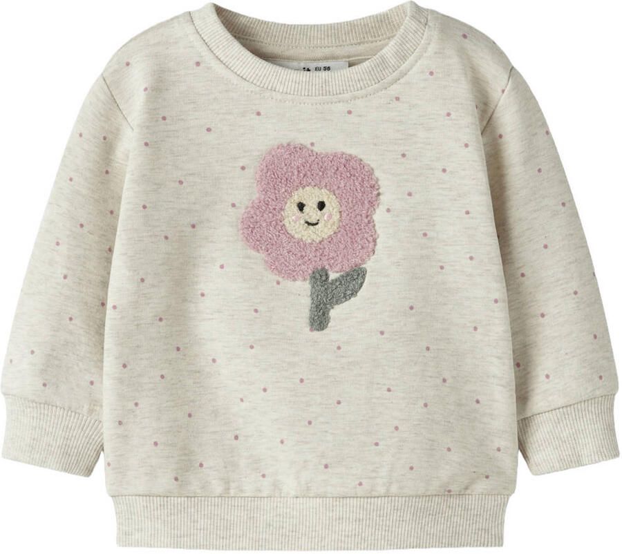 NAME IT BABY sweater met stippen beige