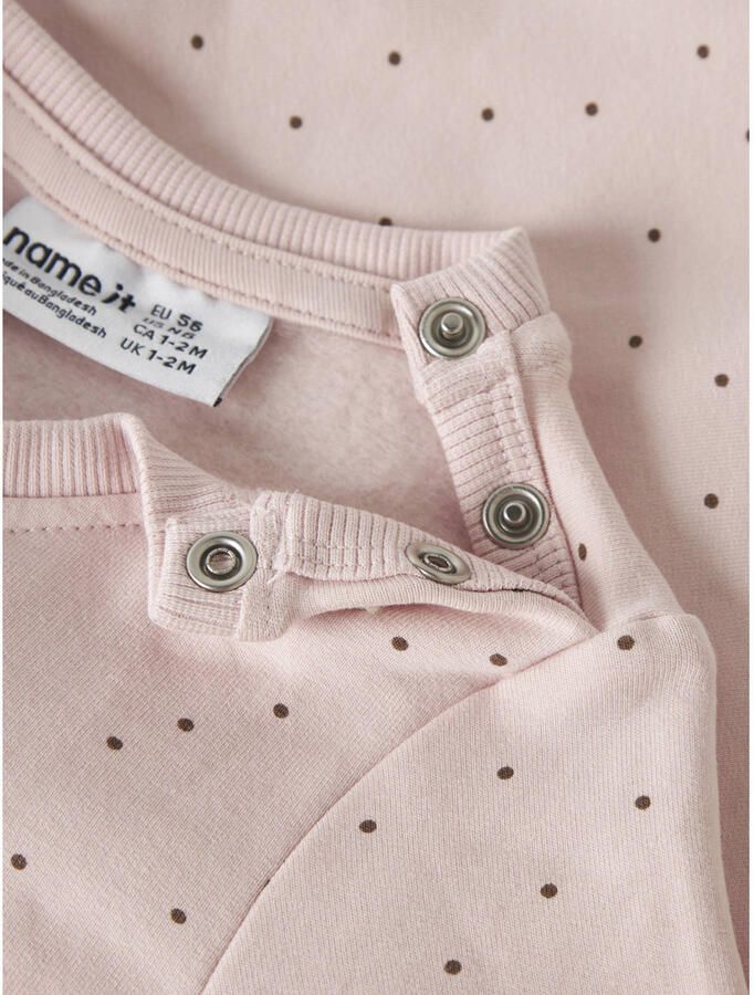 NAME IT BABY sweater met stippen lichtroze - Foto 3