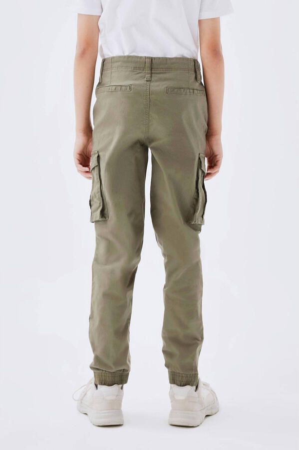 Name it KIDS cargobroek NITBAMGO groen Jongens Stretchkatoen Effen 116 - Foto 2