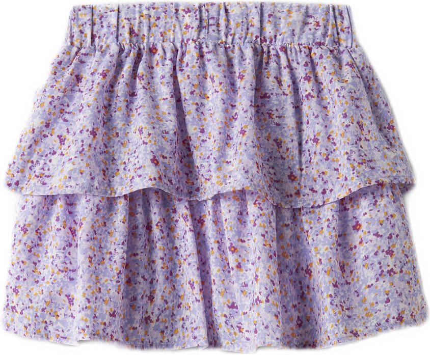 Name It Volantrok NKFVINAYA SKIRT FFF NOOS Kunstvezel Stretch All-over print - Foto 4