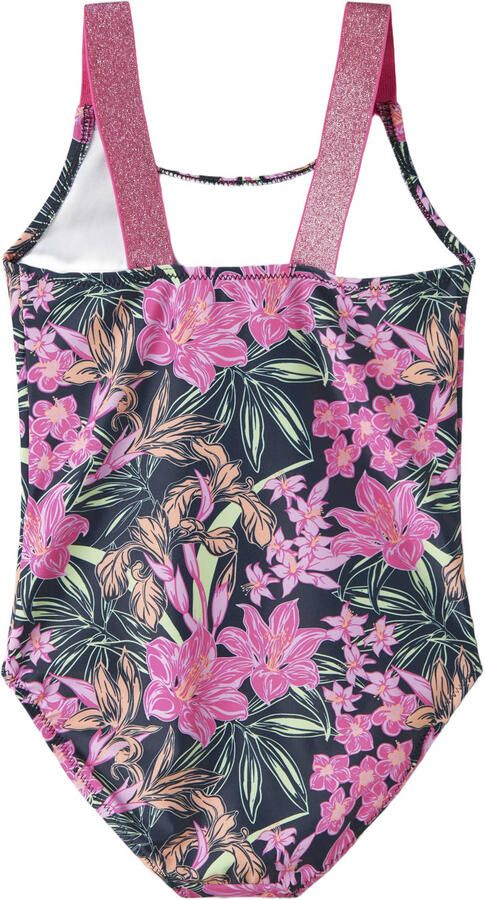 NAME IT KIDS badpak NKFZERIA roze donkerblauw - Foto 3
