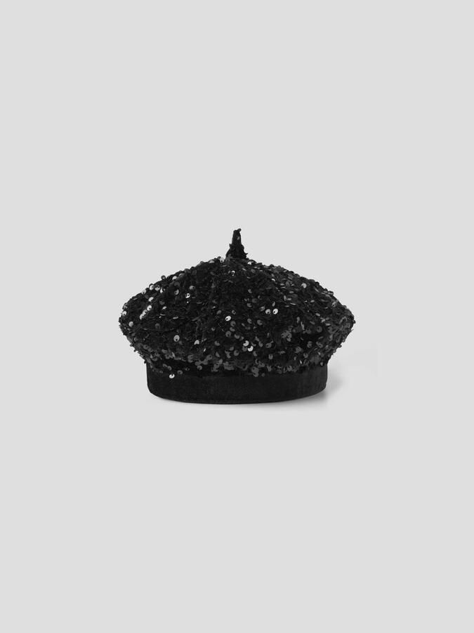 NAME IT KIDS baret met pailletten zwart - Foto 3