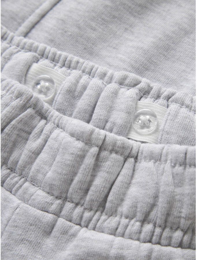 NAME IT KIDS barrel joggingbroek met tekst grijs