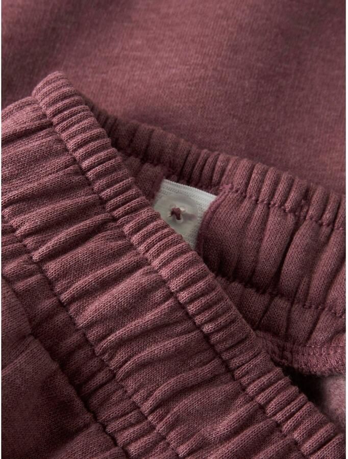 NAME IT KIDS barrel joggingbroek met tekst roodbruin - Foto 2