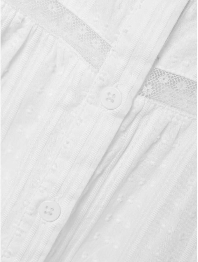 Name it KIDS blouse NKFFATIDIA wit Meisjes Katoen Ronde hals Effen 122 128 - Foto 2