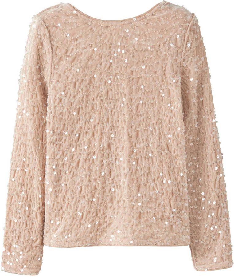NAME IT KIDS blousetop ecru met pailletten - Foto 2