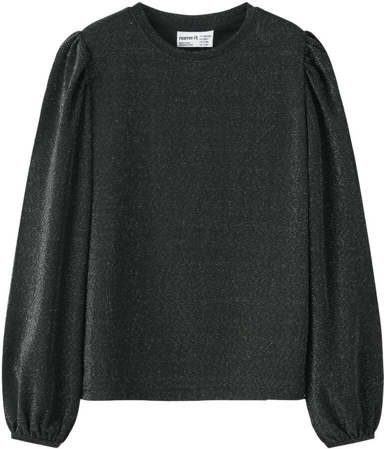 NAME IT KIDS blousetop zwart met glitter